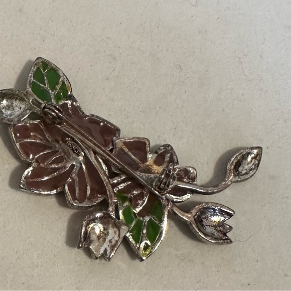 Enamel vintage brooch